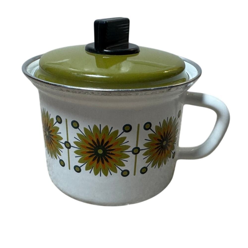 AUSTRIA EMAIL Vintage Enamelware, Made in Austria, 1970'S, Flowers